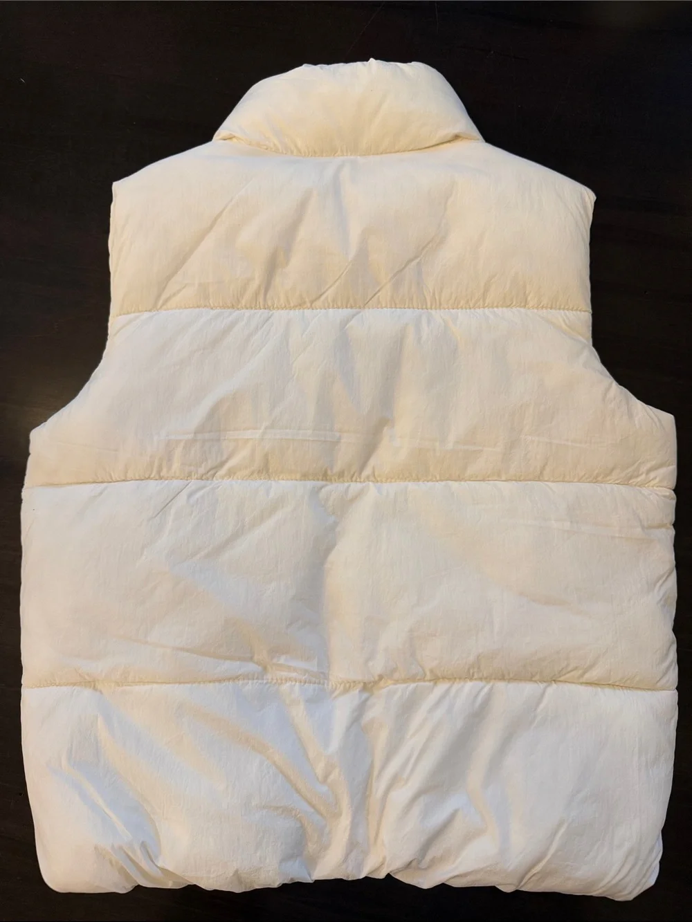 Old Navy Kids Cream Puffer Vest - Sleeveless Quilted Zip Front